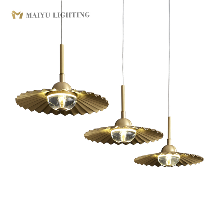 Modern brass hanging lamp