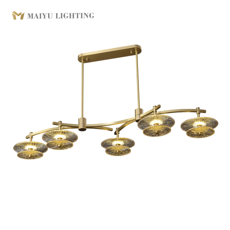 Brass chandelier